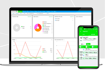 Fleet of vans with TrueTrack